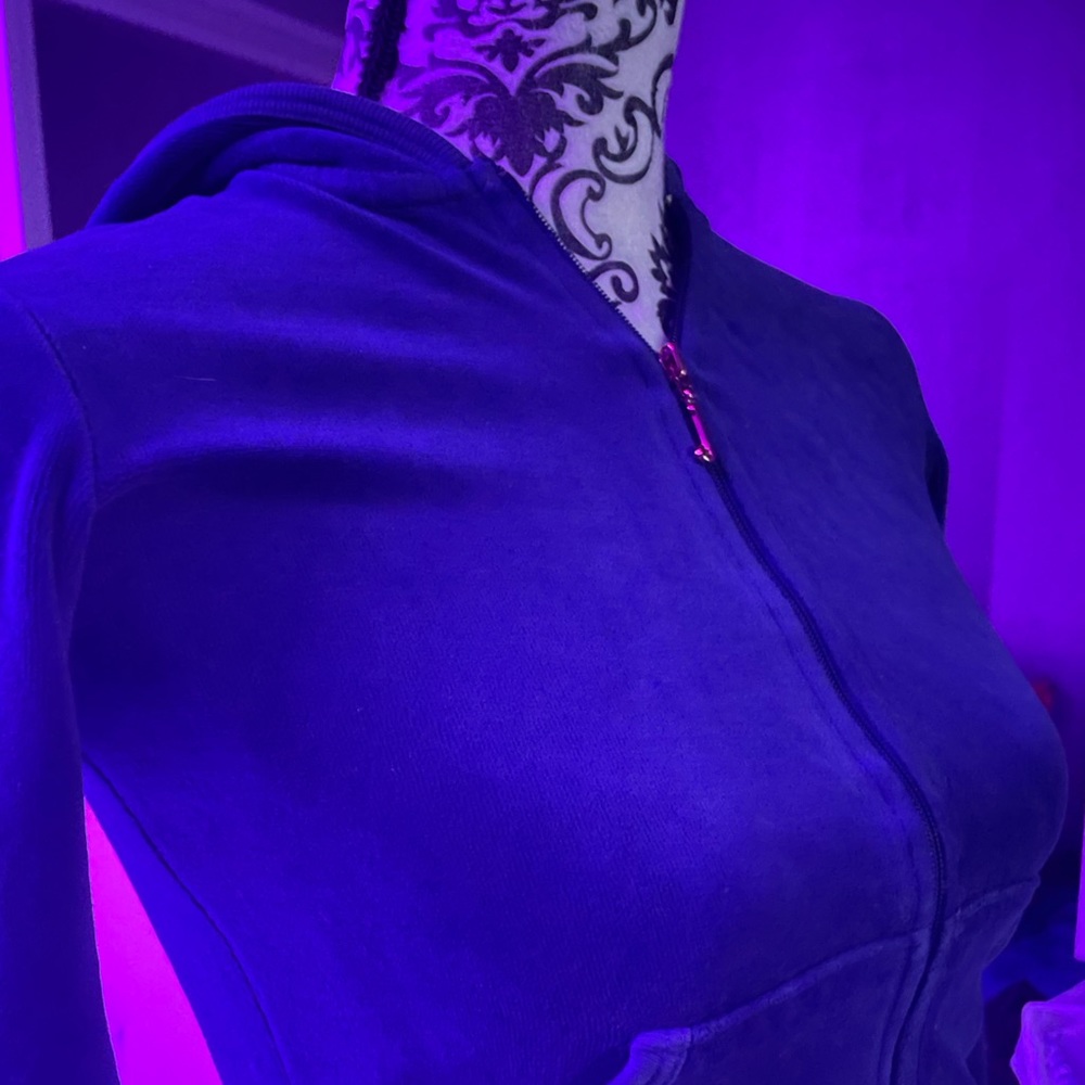 Juicy Couture Purple/blue Velour zip up hoodie💙💜